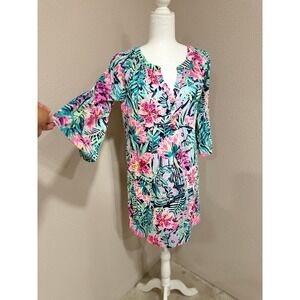 lilly pulitzer zanna silk dress LILLY PULITZER indigo Sea Dreamin Zanna silk slip dress XS